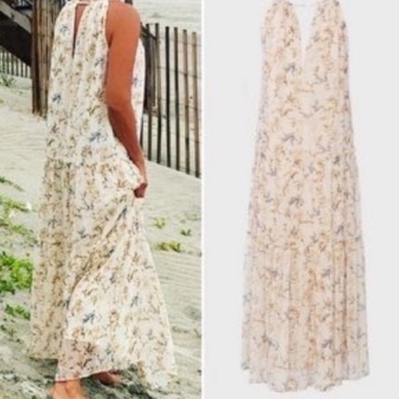 Anthropologie DREW Naomi Vintage Floral Cream Maxi Dress - Picture 2 of 8